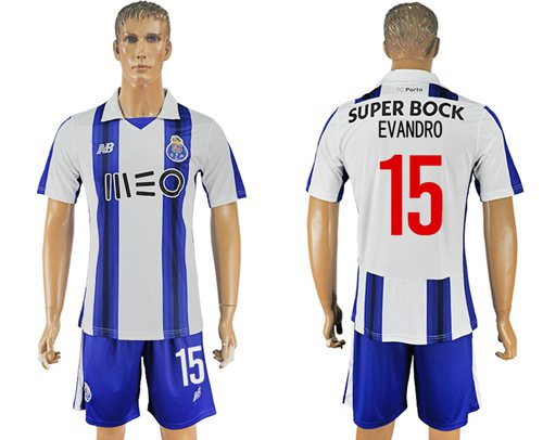 Oporto #15 Evandro Home Soccer Club Jersey